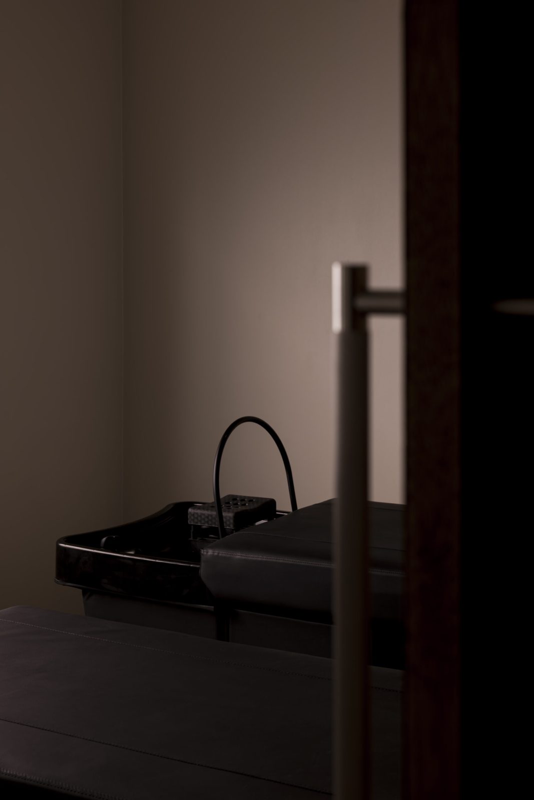 Our head spa basin prepared for a restorative ritual