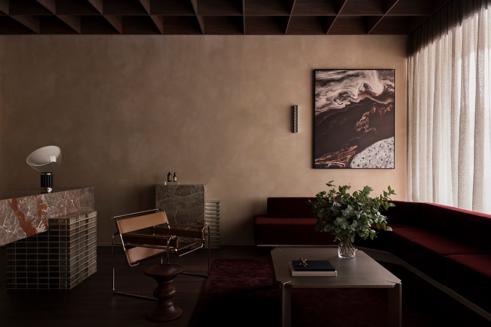 The warm lounge inside our Brighton sanctuary